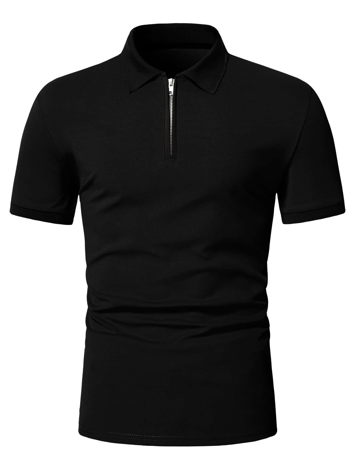 Camisa Polo Masculina com Zíper de Quarto