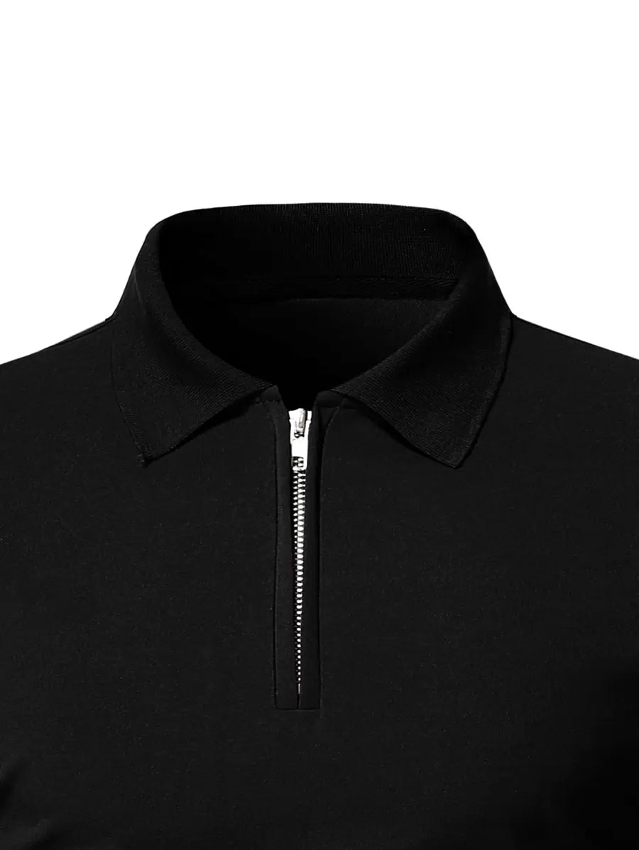 Camisa Polo Masculina com Zíper de Quarto