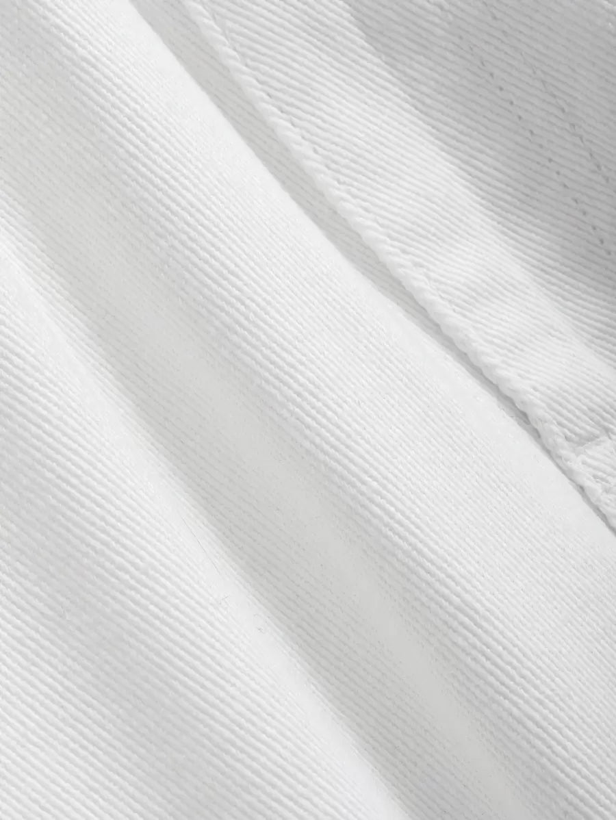 Calça Jeans De Cintura Alta Lavados De Pernas Largas