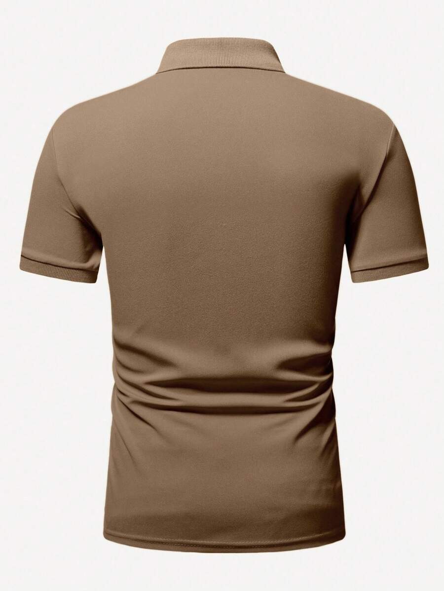 Camisa Polo Masculina com Zíper de Quarto