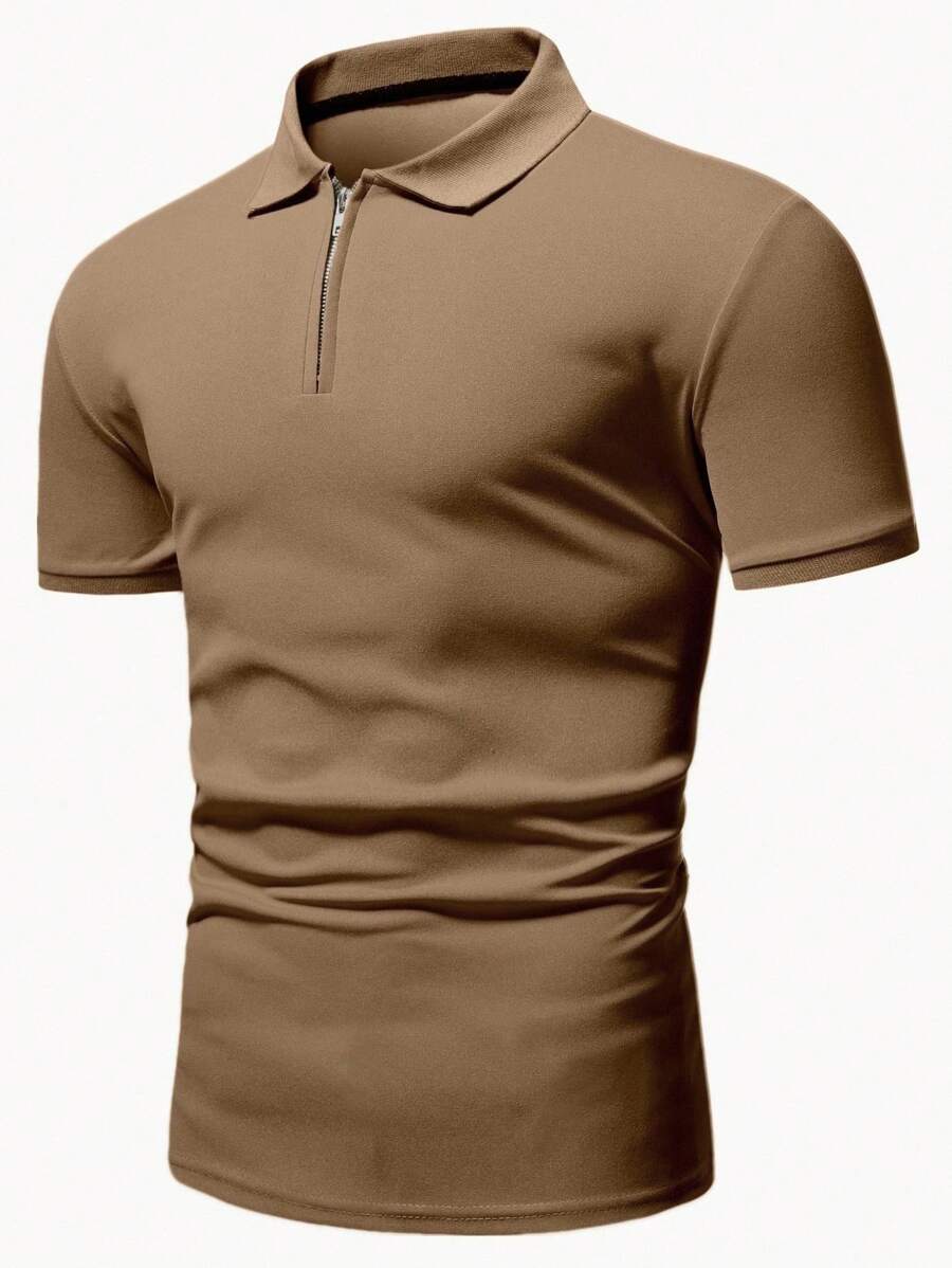 Camisa Polo Masculina com Zíper de Quarto