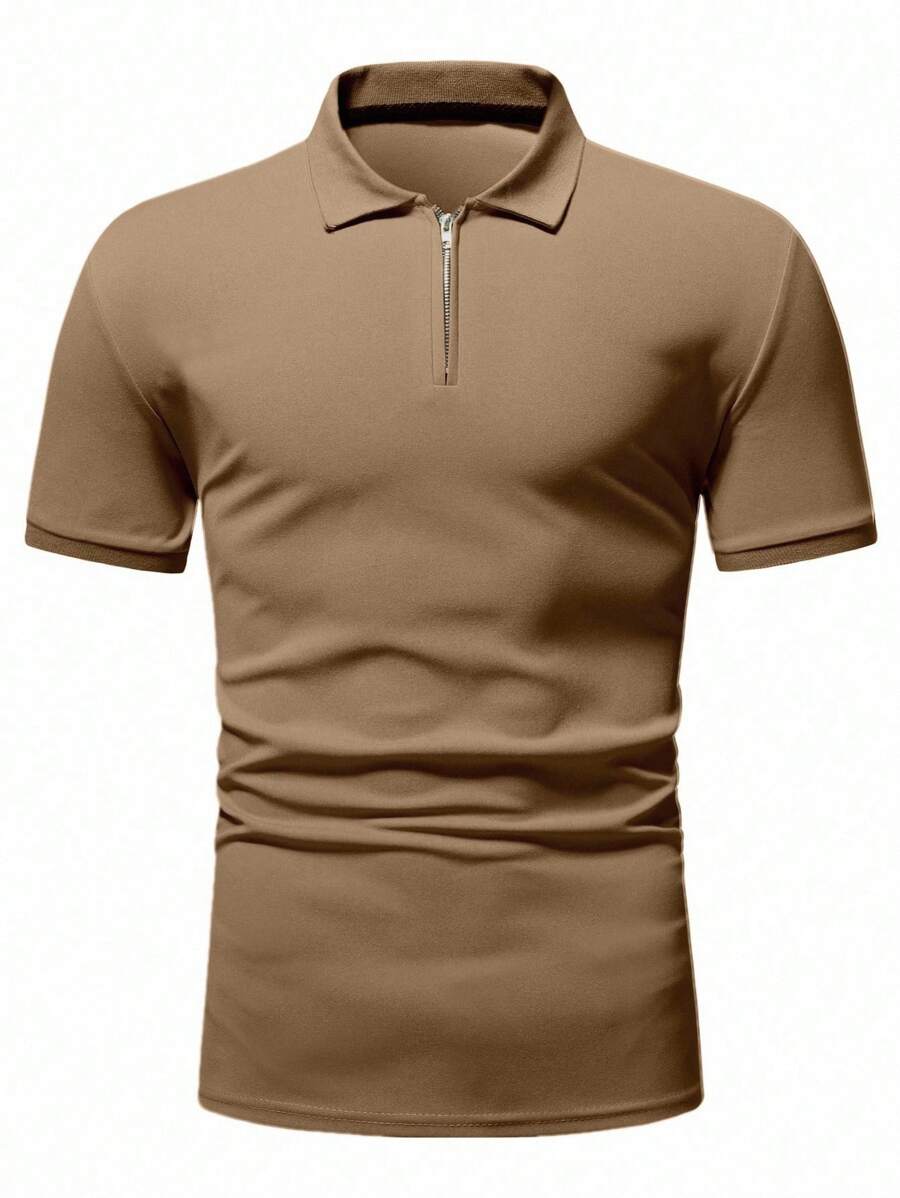 Camisa Polo Masculina com Zíper de Quarto
