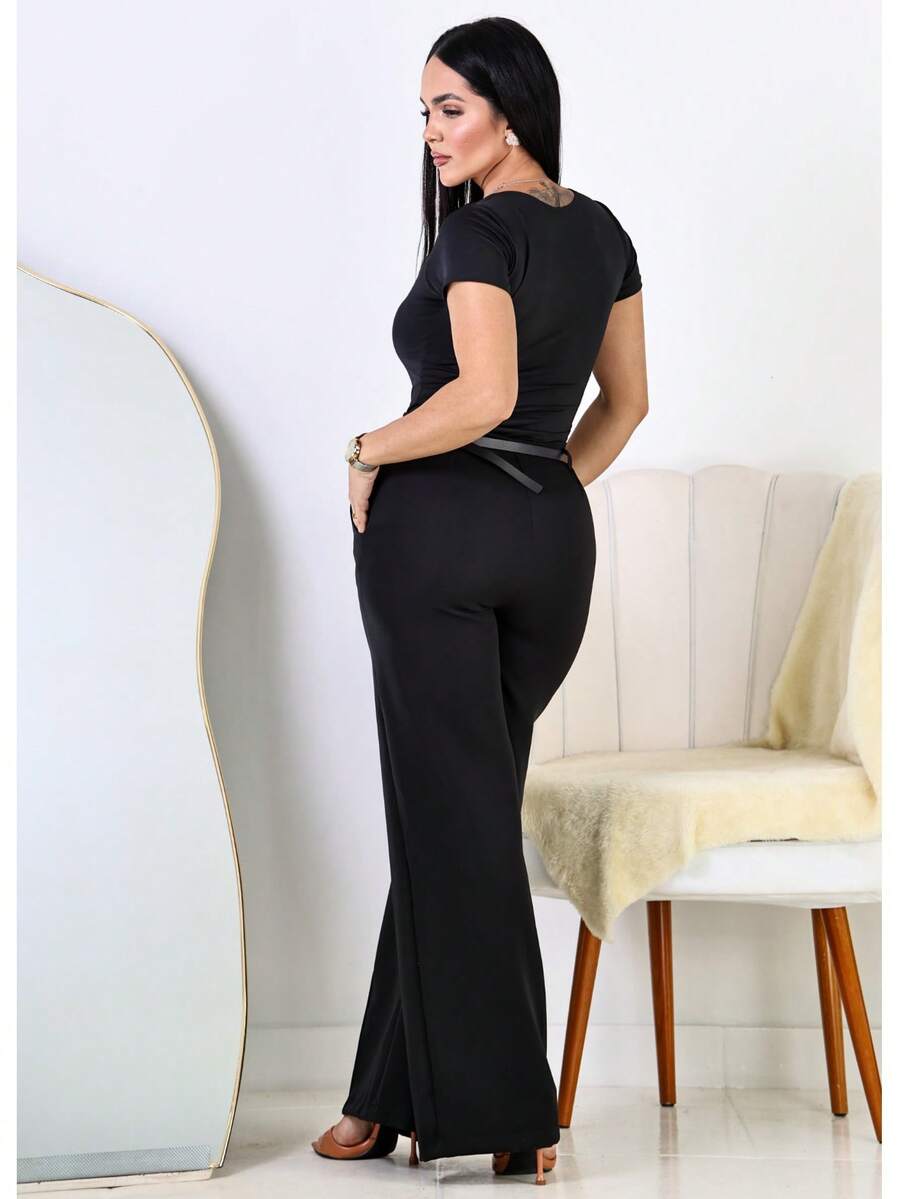 Calça Pantalona Feminina Social Alfaiataria
