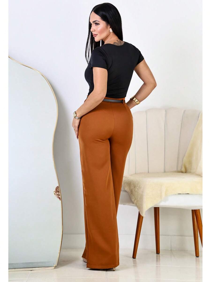 Calça Pantalona Feminina Social Alfaiataria