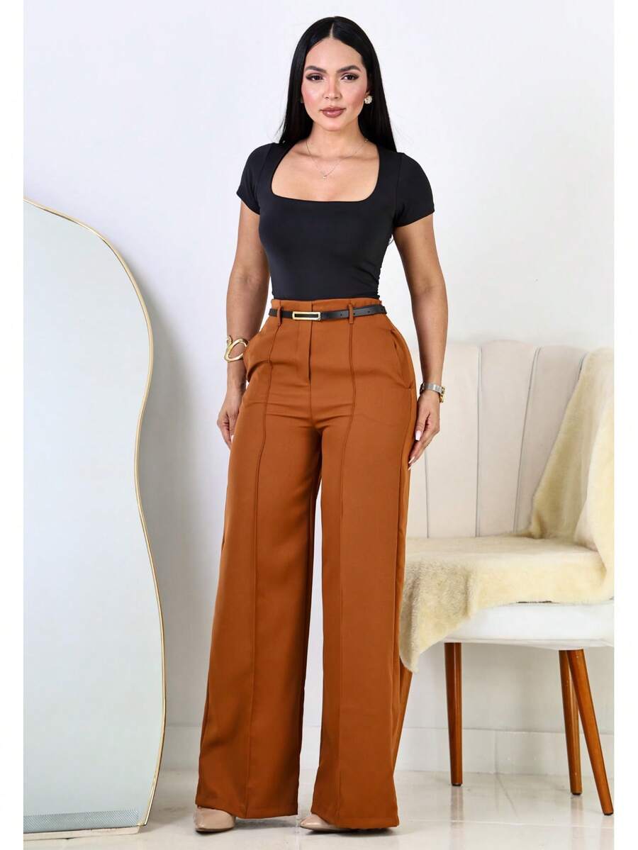 Calça Pantalona Feminina Social Alfaiataria