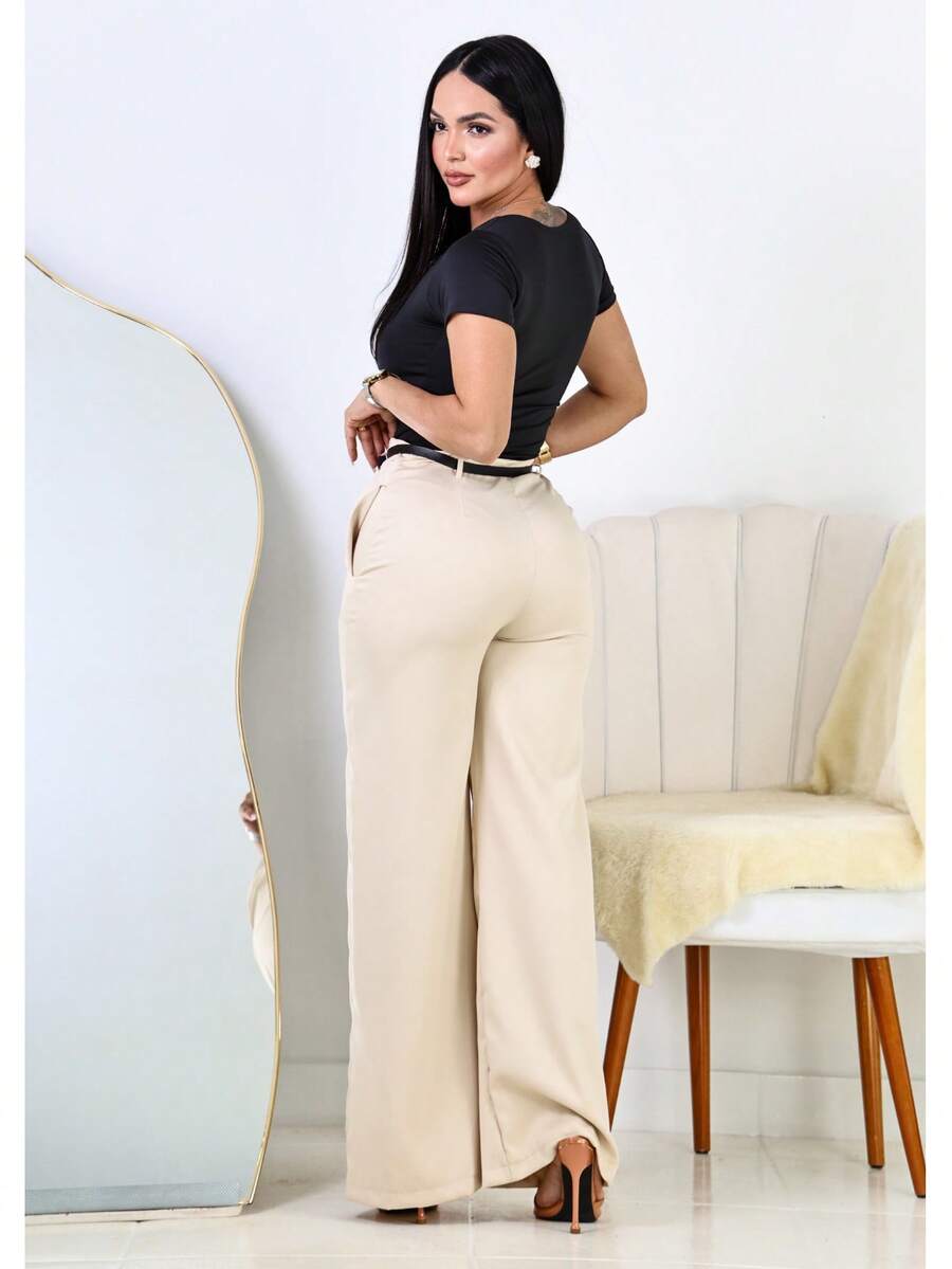 Calça Pantalona Feminina Social Alfaiataria