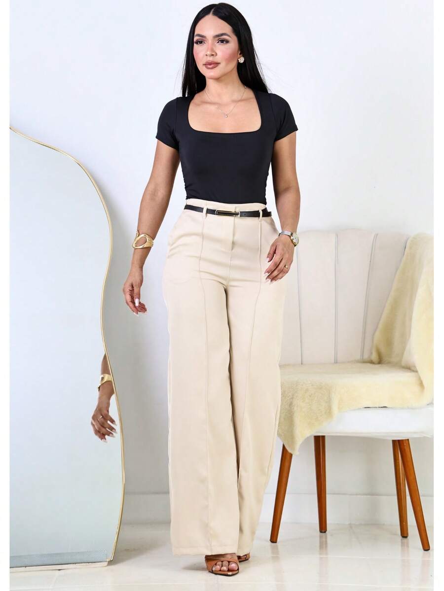 Calça Pantalona Feminina Social Alfaiataria