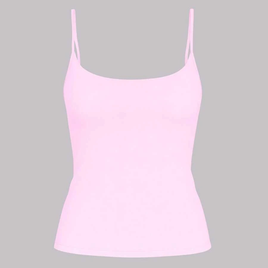 Regata Alça Fina Blusa com Forro Duplo no Busto