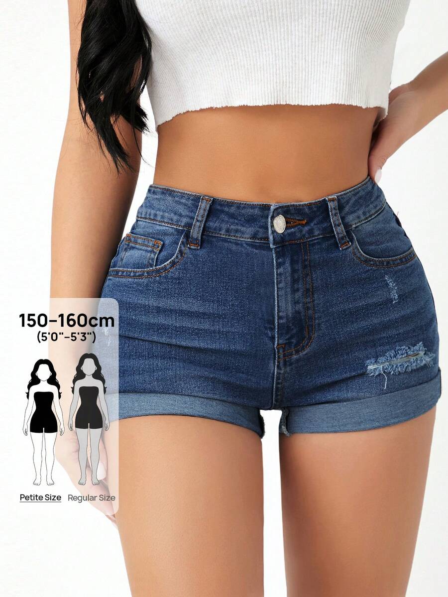 Shorts Denim Cintura Alta