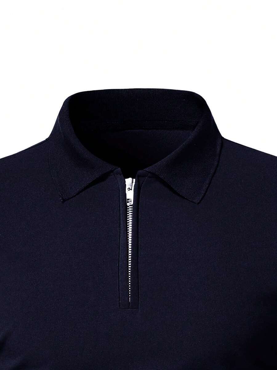 Camisa Polo Masculina com Zíper de Quarto