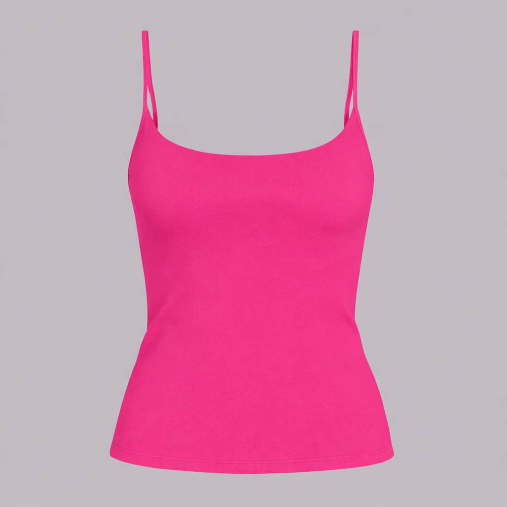 Regata Alça Fina Blusa com Forro Duplo no Busto
