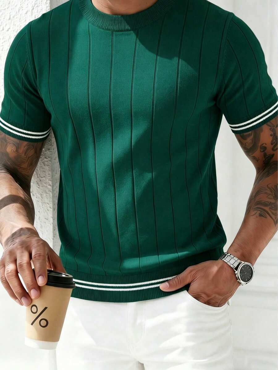 Suéter de Malha Leve de Gola Careca