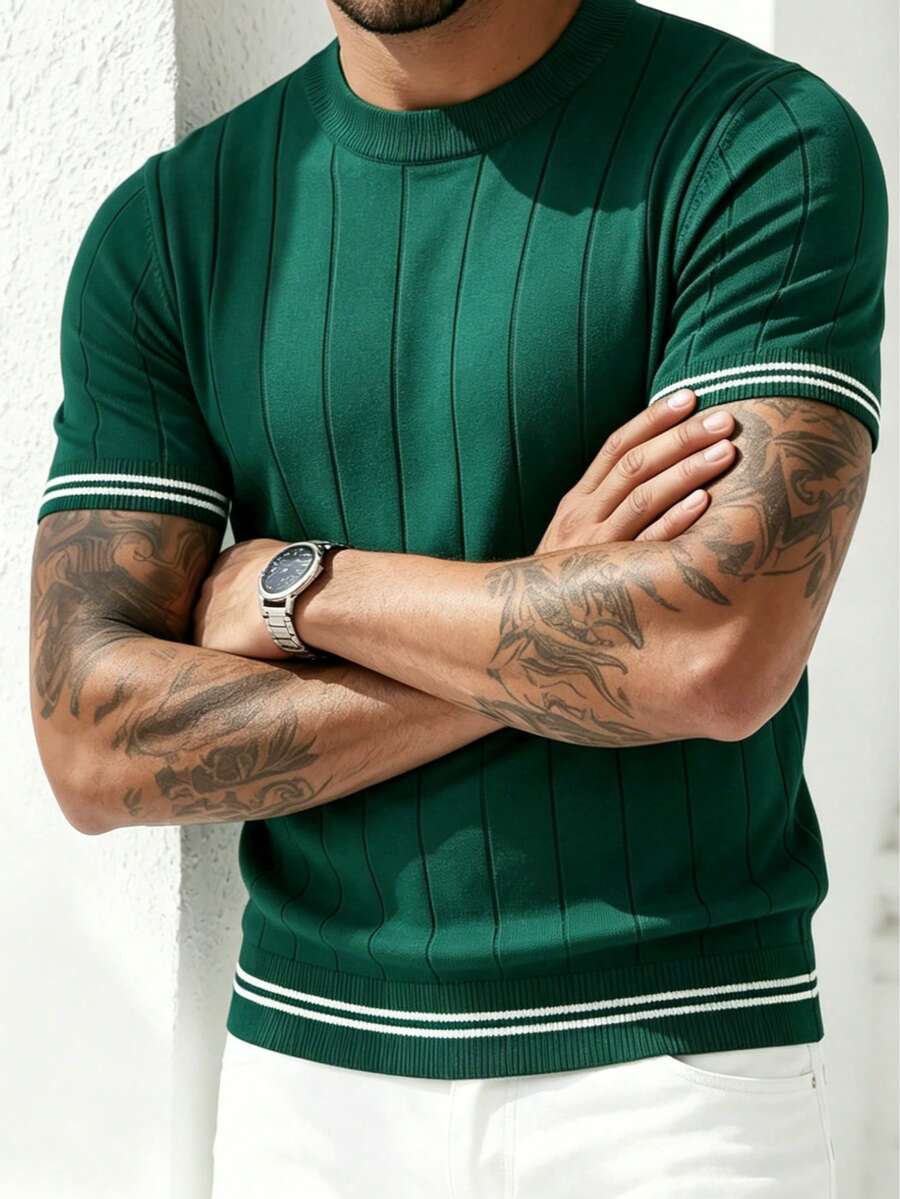 Suéter de Malha Leve de Gola Careca