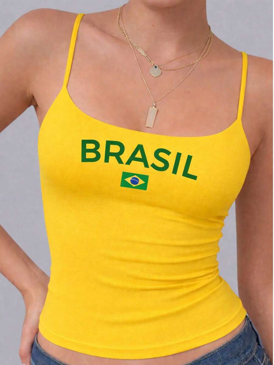 Regata Alça Fina Blusa com Forro Duplo no Busto