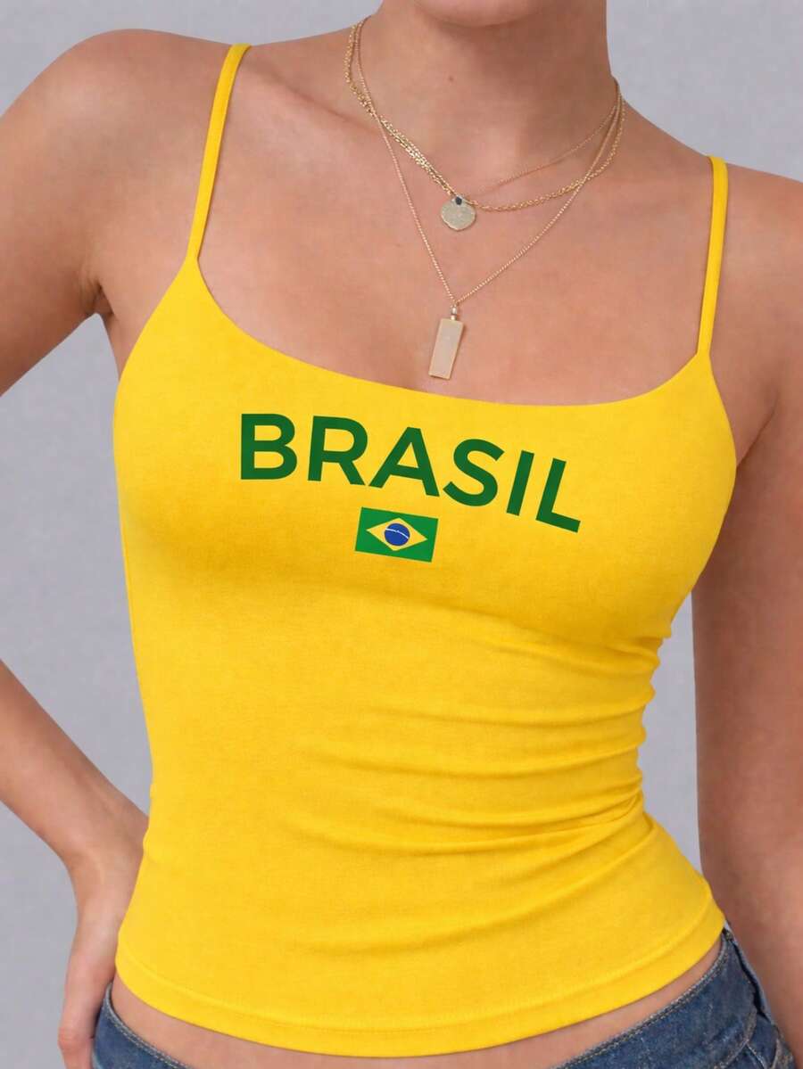 Regata Alça Fina Blusa com Forro Duplo no Busto