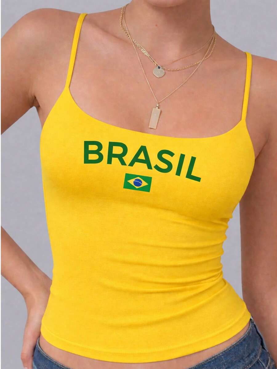 Regata Alça Fina Blusa com Forro Duplo no Busto