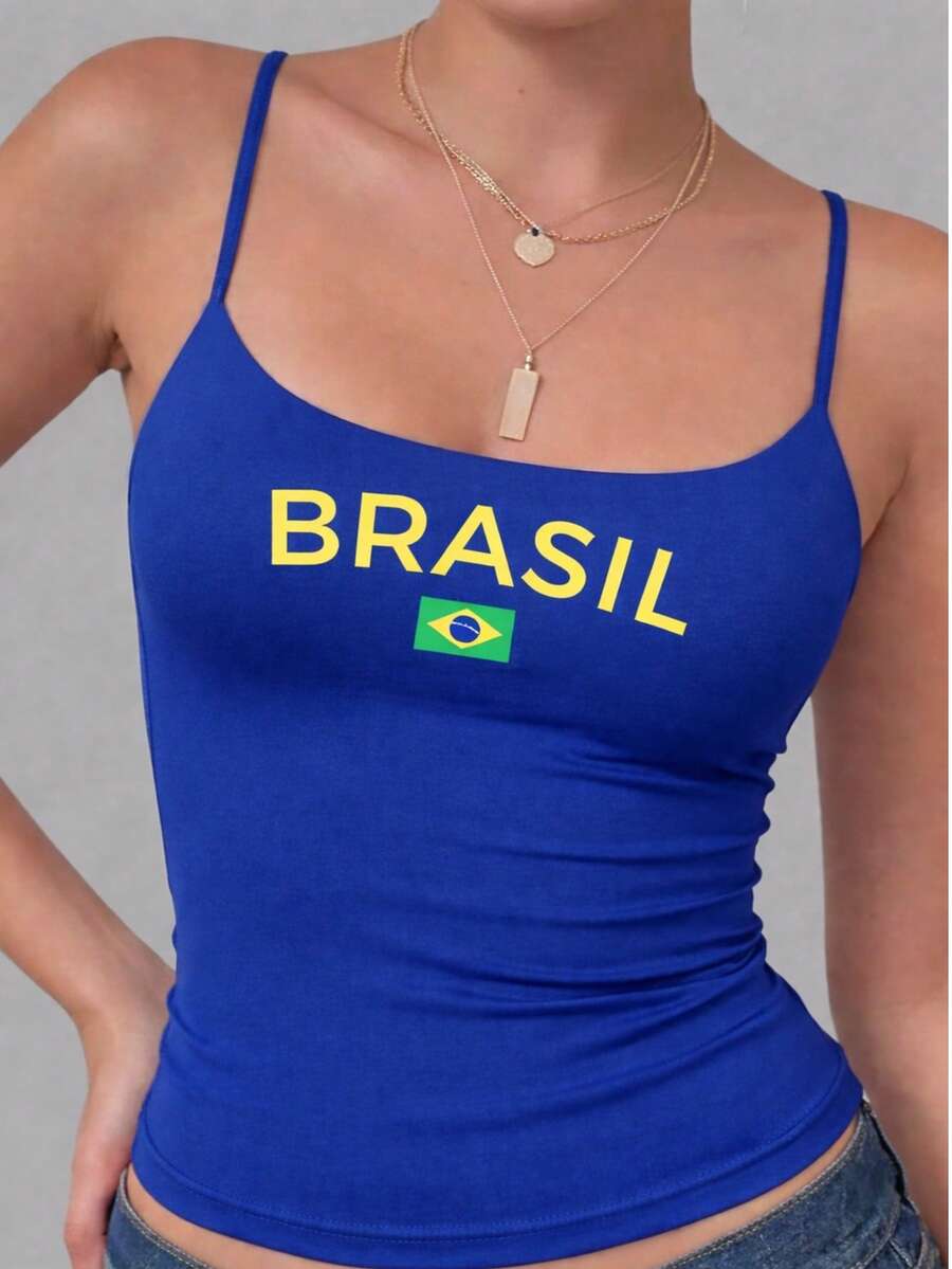 Regata Alça Fina Blusa com Forro Duplo no Busto