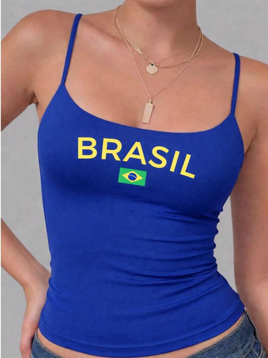 Regata Alça Fina Blusa com Forro Duplo no Busto