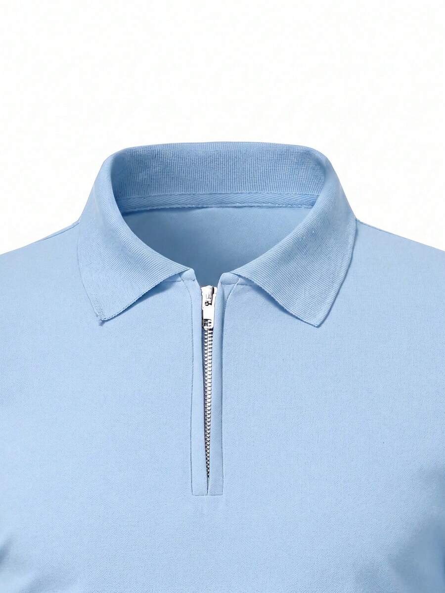 Camisa Polo Masculina com Zíper de Quarto