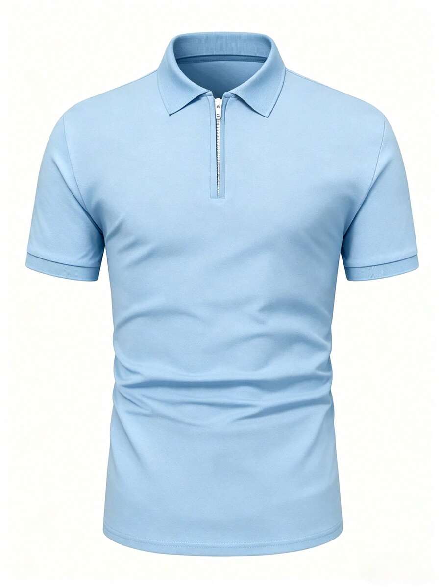 Camisa Polo Masculina com Zíper de Quarto