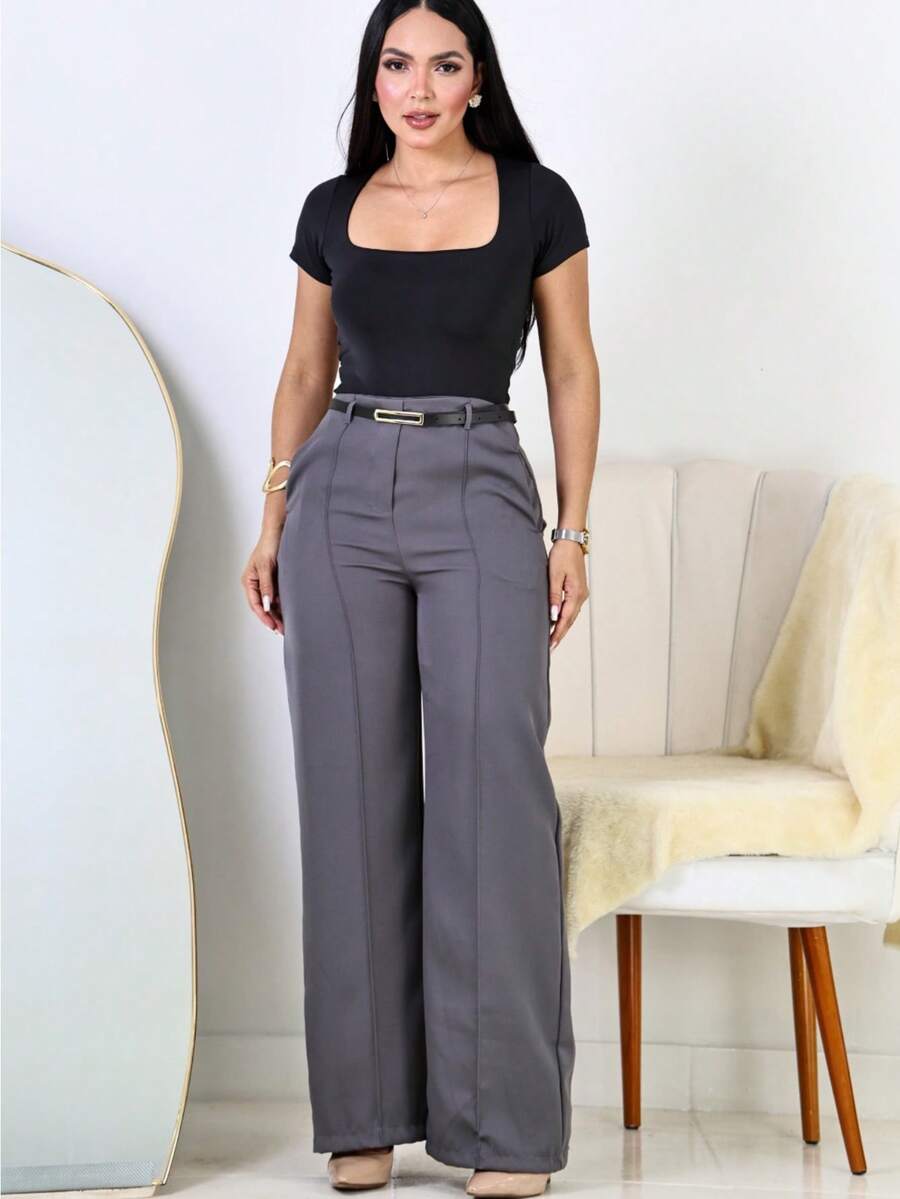 Calça Pantalona Feminina Social Alfaiataria