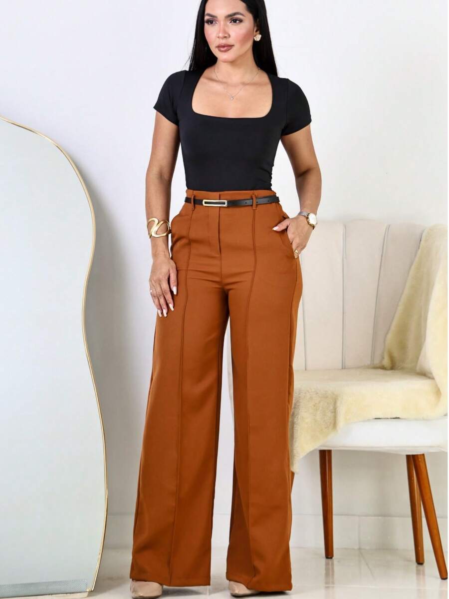 Calça Pantalona Feminina Social Alfaiataria