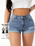 Shorts Denim Cintura Alta