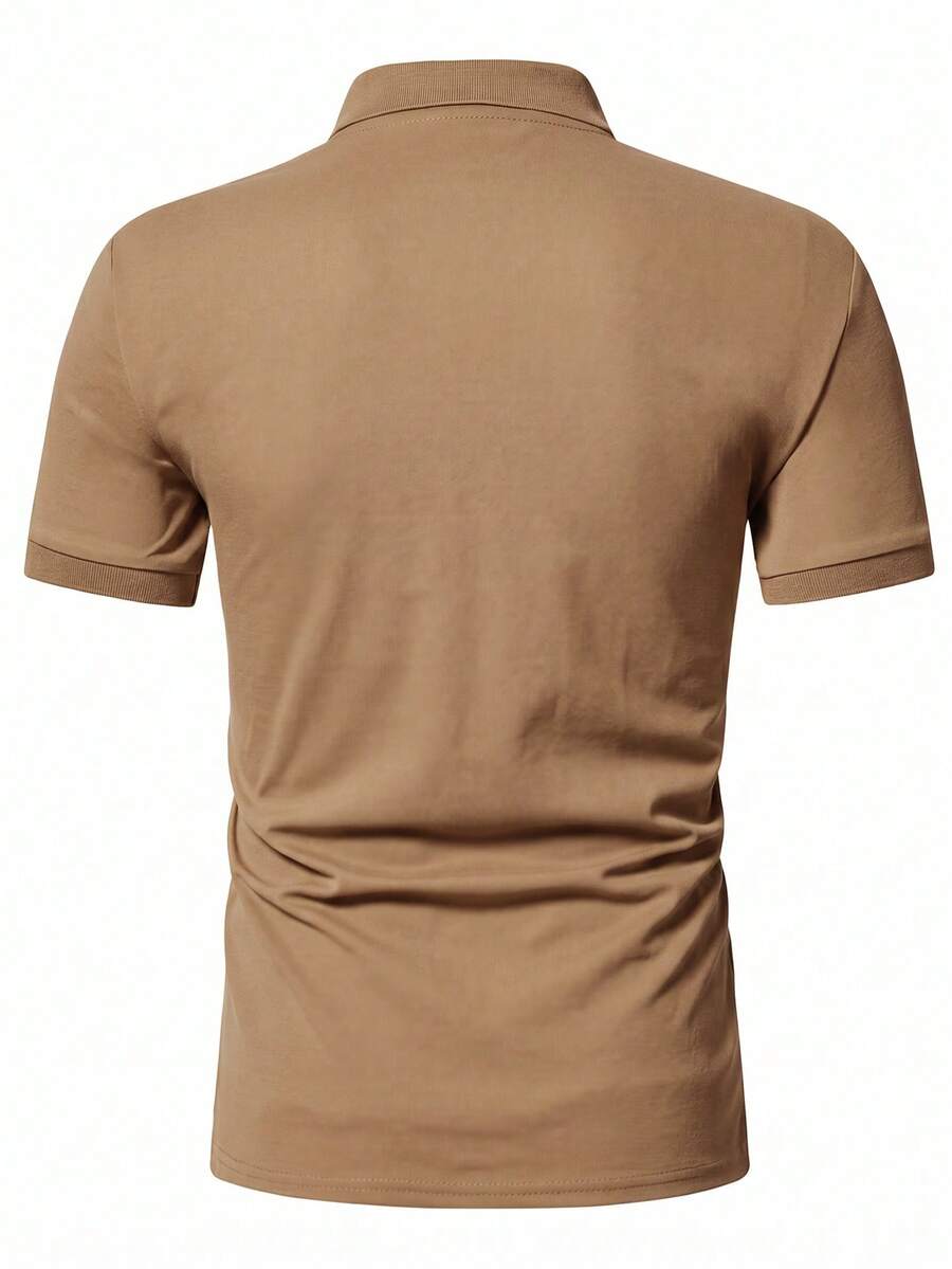 Camisa Polo Masculina com Zíper de Quarto
