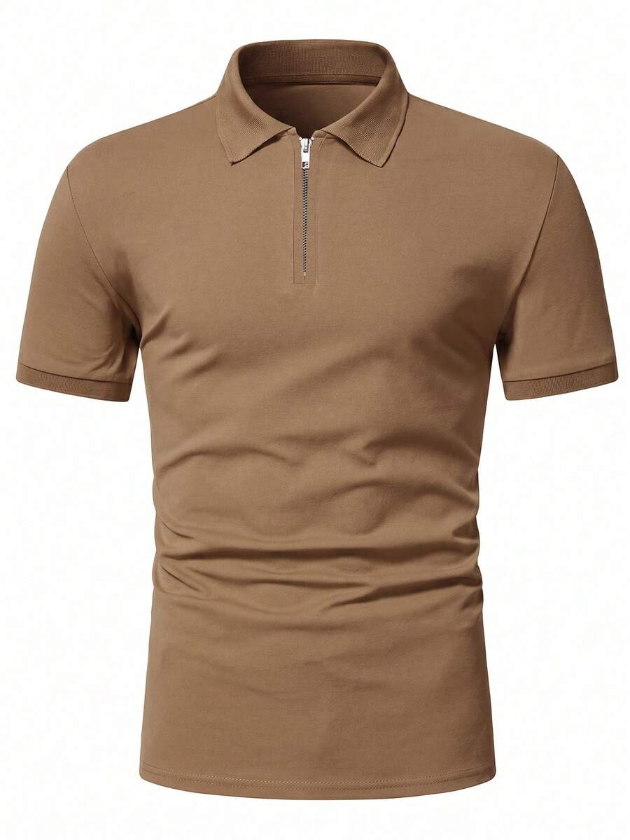 Camisa Polo Masculina com Zíper de Quarto