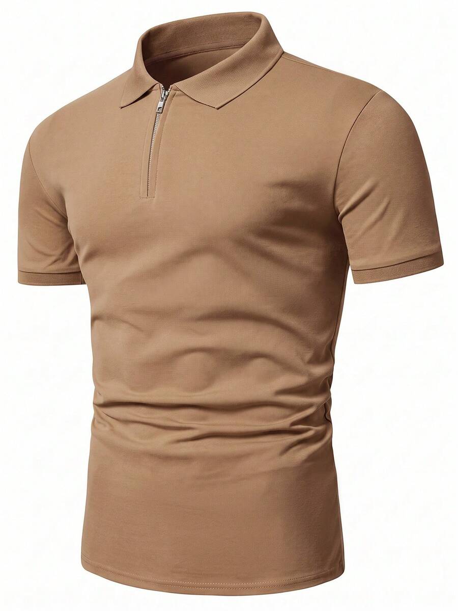 Camisa Polo Masculina com Zíper de Quarto