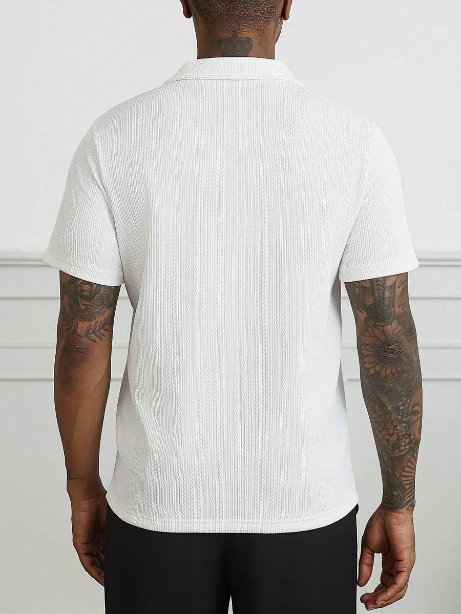 Camisa Polo Masculina com Zíper de Quarto