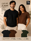 Kit 4 Camiseta Dia a Dia 100% Algodão Básica Premium