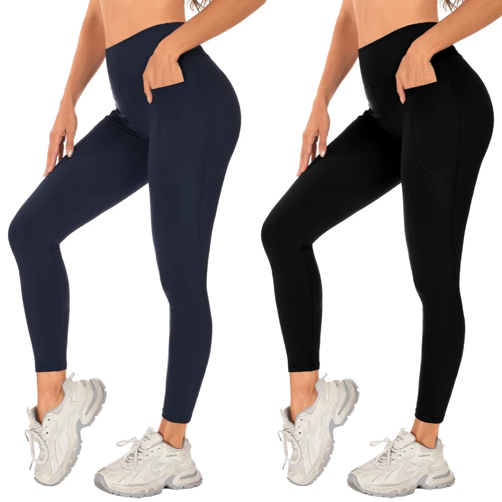 Calça Legging Esportiva Cintura Alta Com Bolso Empina