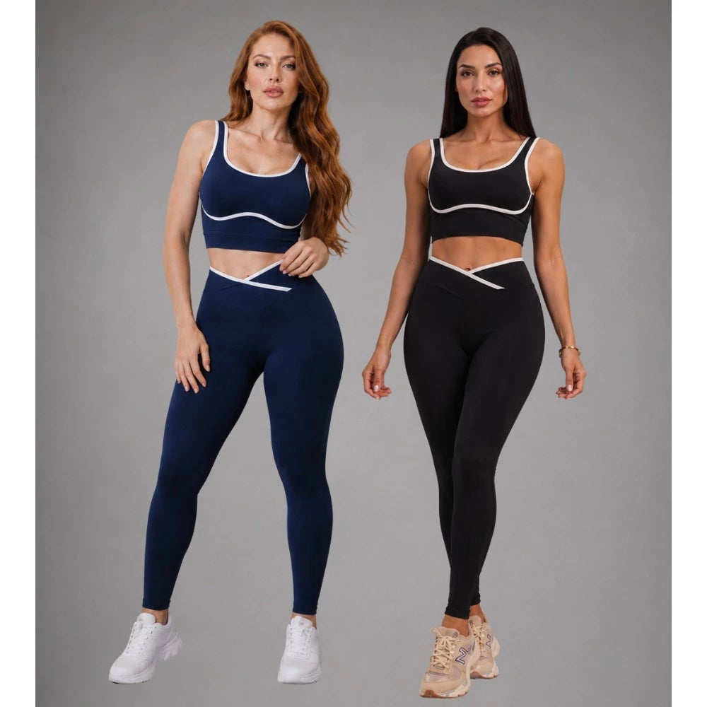 2 Conjuntos de Treino Gringo Feminino Sem Costura