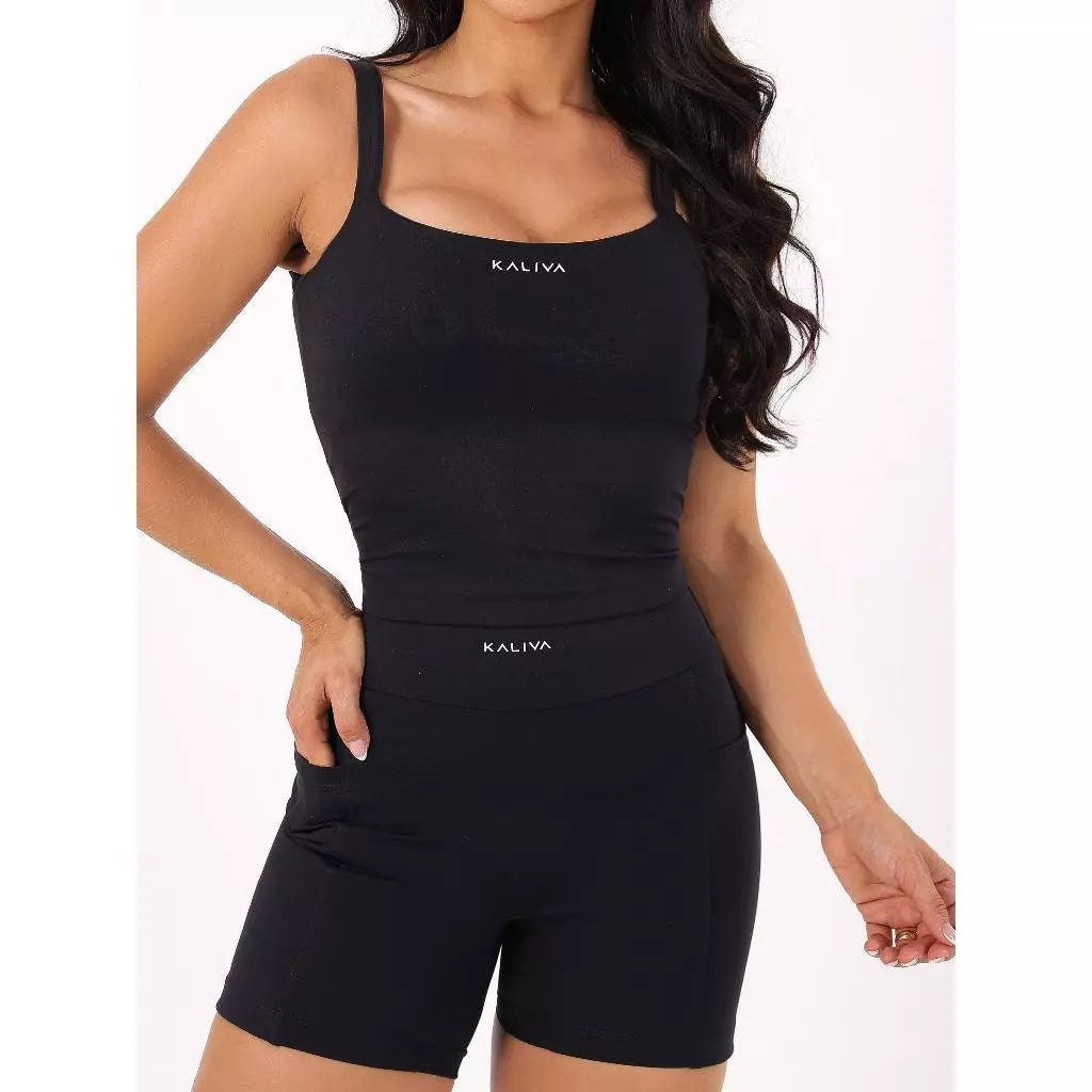 Regata com Short de corrida com Bolsos Cintura