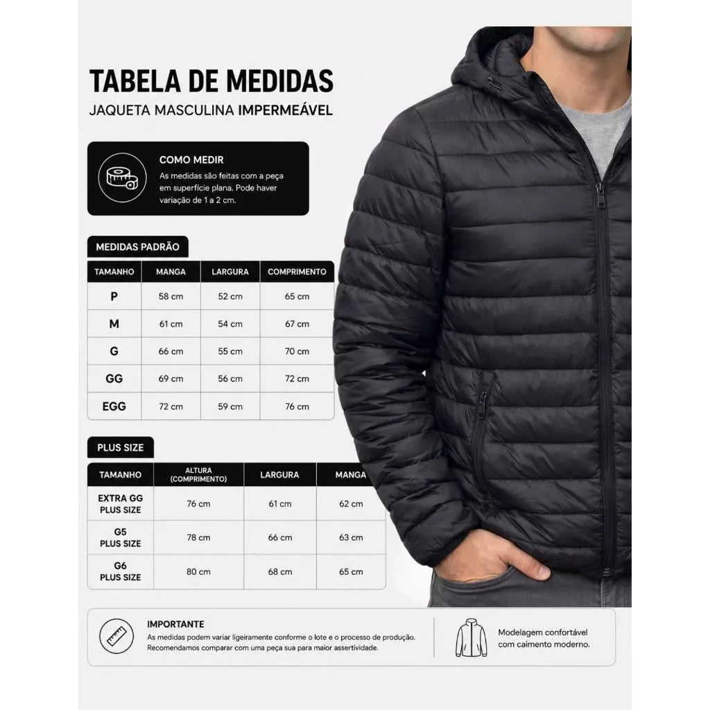 Jaqueta Puffer Bobojaco Corta Vento