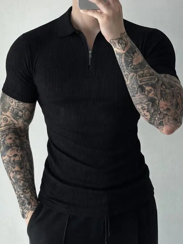 Camisa Polo Masculina com Zípe