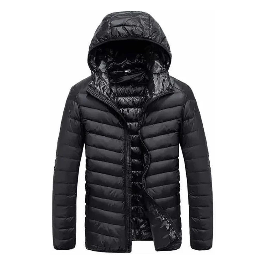 Jaqueta Bobojaco Impermeável Becker Nylon Puffer Masculino com Bolsos e Capuz